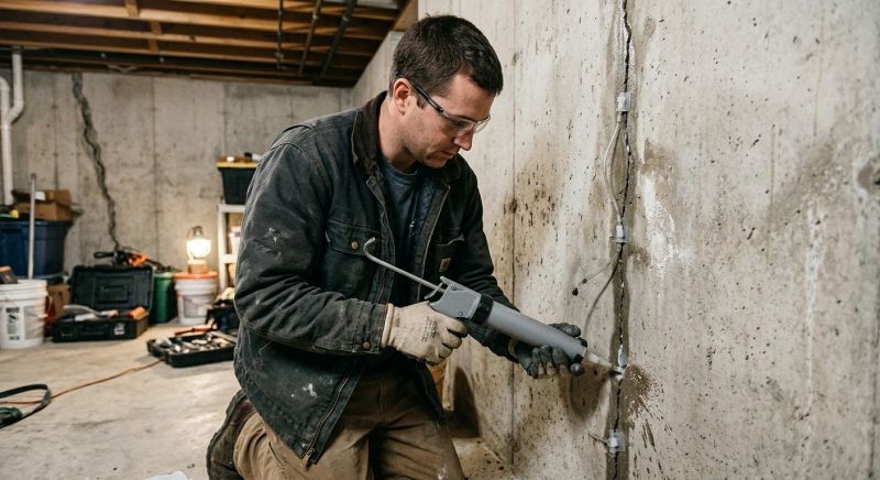Basement Crack Repair in Yorktown, VA