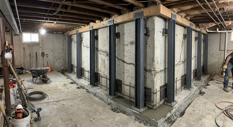 Basement Stabilization in Yorktown, VA