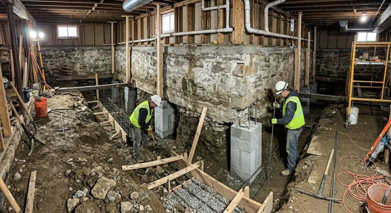 Basement Underpinning in Yorktown, VA
