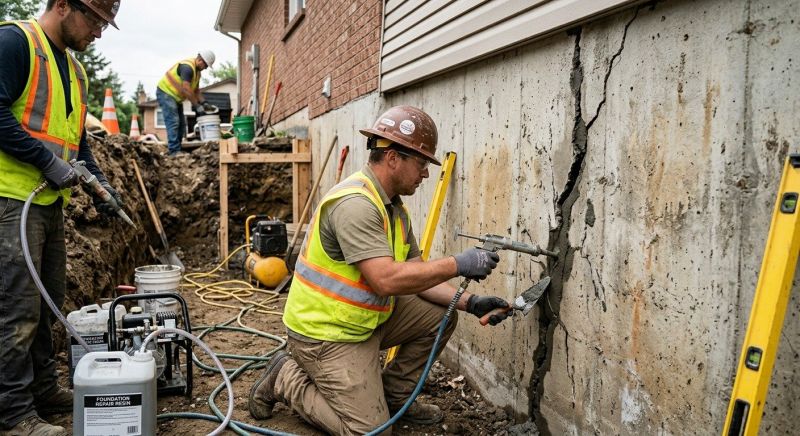 Cracked Foundation Repair in Newport News, VA