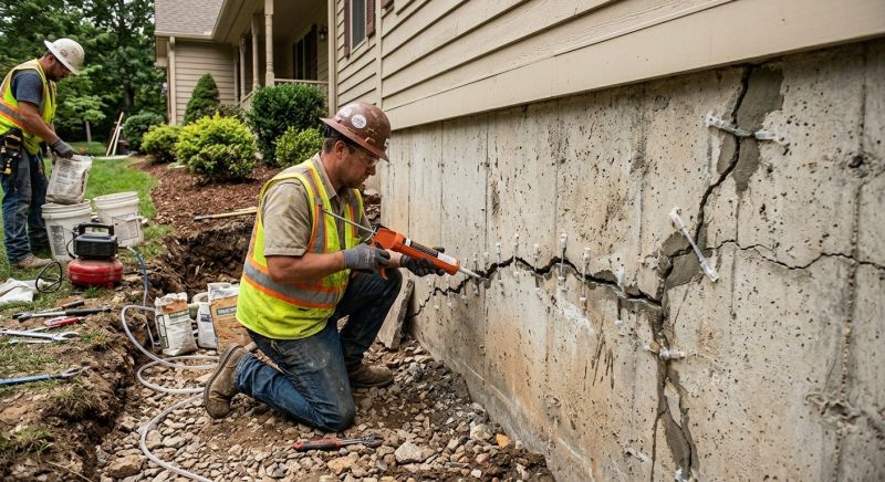 Cracked Foundation Repair in Surry, VA