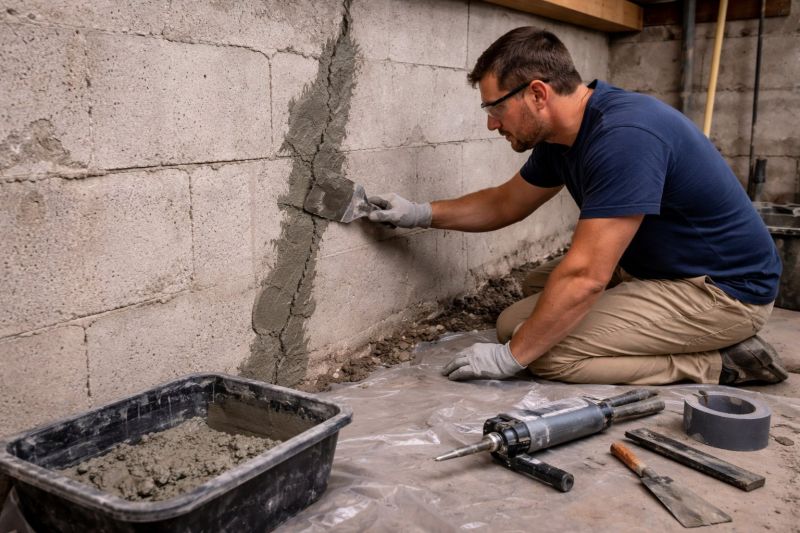 Foundation Crack Repair in Mathews, VA