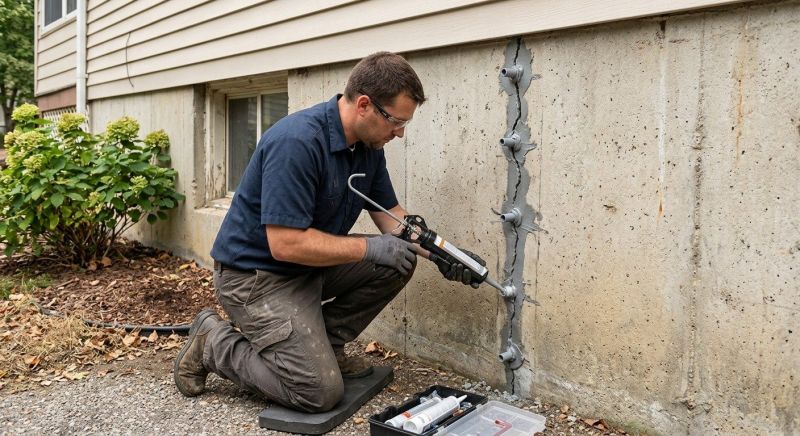 Foundation Crack Sealing in Yorktown, VA