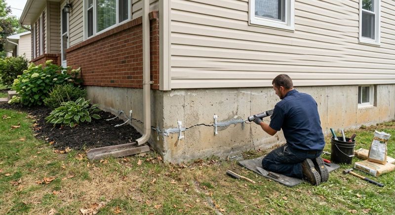 Foundation Crack Sealing in Yorktown, VA