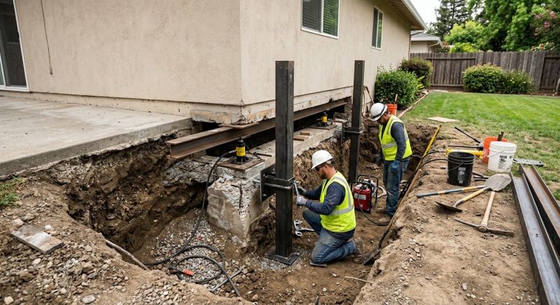 Foundation Pier Repair in Yorktown, VA