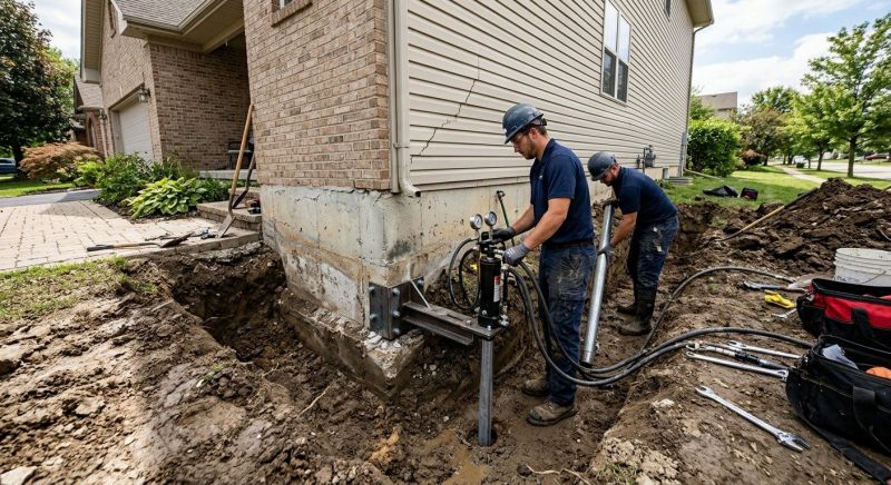 Foundation Settlement Repair in Yorktown, VA