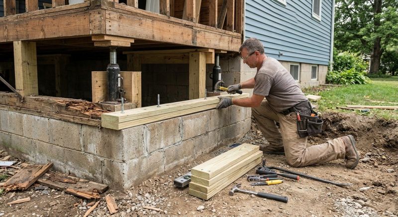 House Foundation Repair in York County, VA
