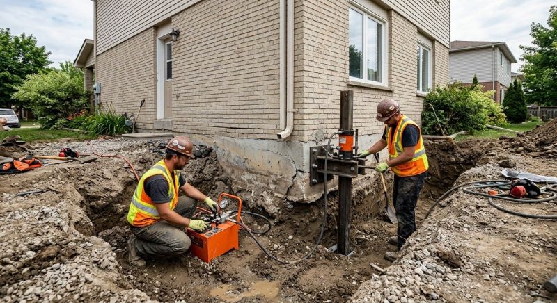 Sinking Foundation Lifting in Yorktown, VA