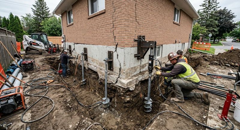 Sinking Foundation Repair in Poquoson, VA